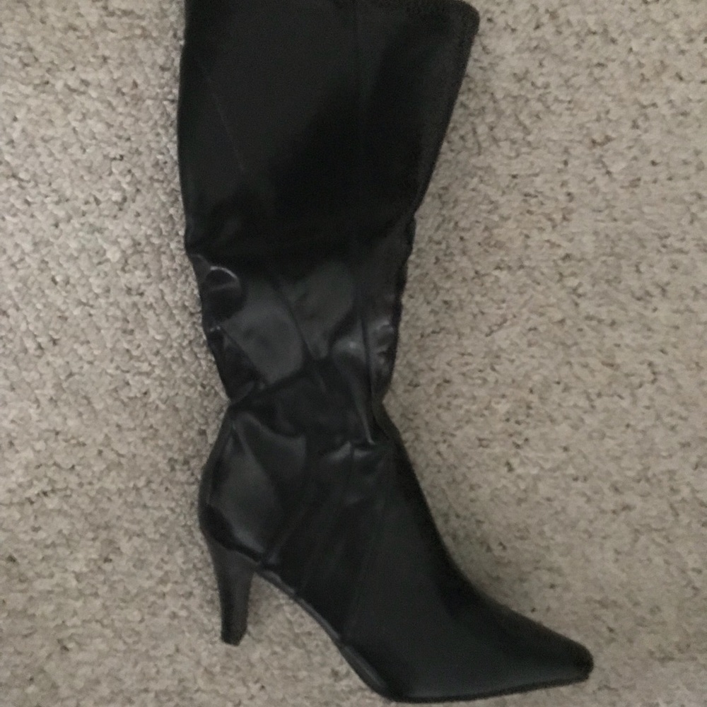 Black high heel boots